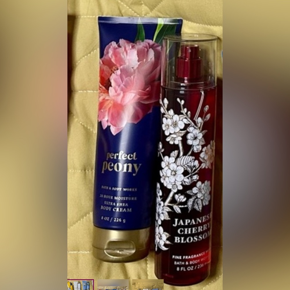 Bath and Body Works 2pc set- perfect
Peony/Japanese cherry blossom